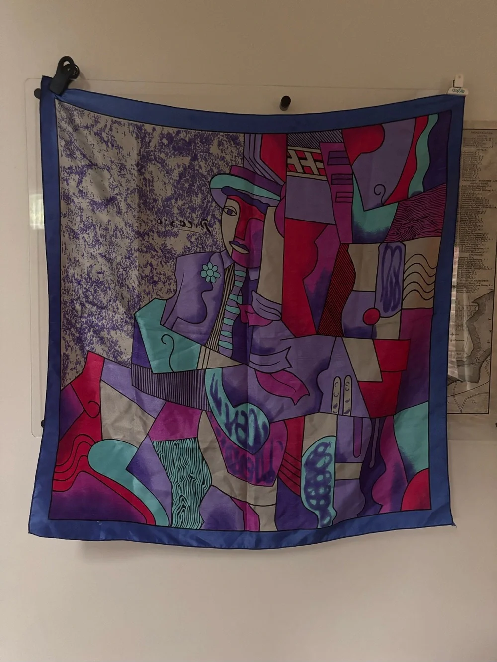Handmade Abstract Blue & Purple Wall Tapestry - Unbranded